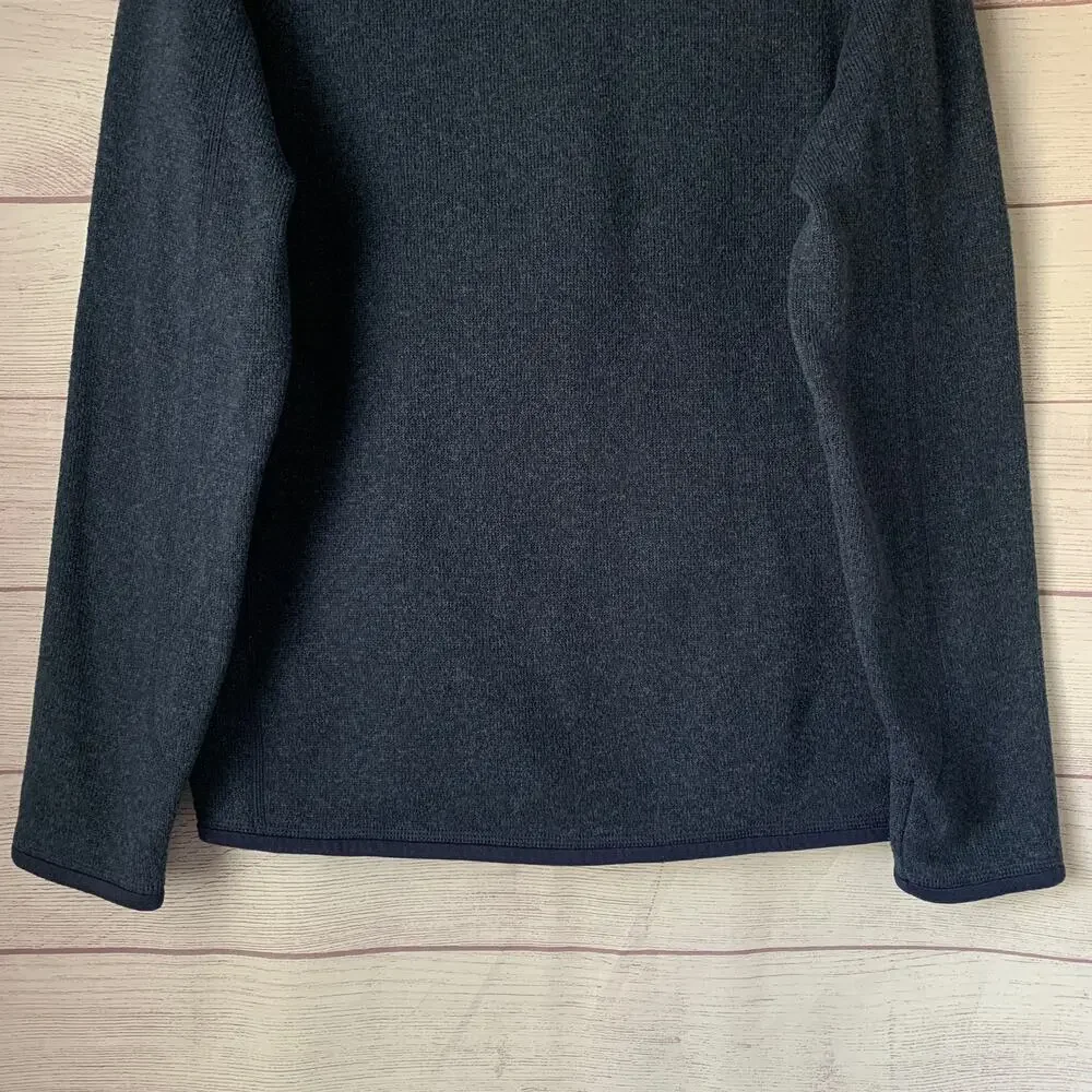 Patagonia Men's Better Sweater 1/4 Zip Fleece Pullover Jacket Navy Blue Size S